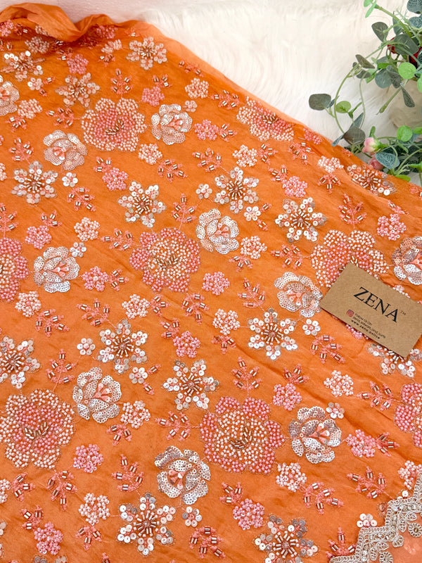 ✨ Premium Cosmo Tissue Silk Handwork Unstitched Suit ✨