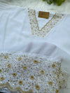 Premium Unstitched Organza Partywear Suit