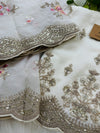 Unstitched Georgette Embroidered Partywear Suit