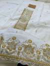 Organza Unstitched Partywear Suit | Includes Top, Bottom, Lining & Dupatta