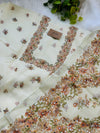 Unstitched Organza Digital Printed Suit with Original Mirror Work – Craft Your Style with Elegance