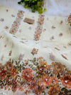 Unstitched Organza Digital Printed Suit with Original Mirror Work – Craft Your Style with Elegance
