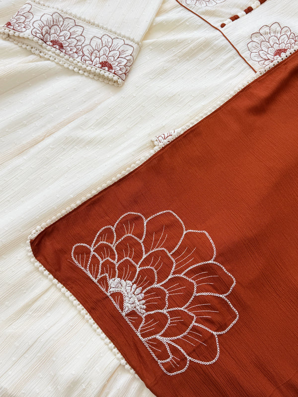 ✨ Imported Crushed Rayon Ready-to-Wear Embroidered Anarkali Set ✨