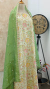 ✨ Pure Tissue Silk Handwork Unstitched Suit
