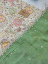 ✨ Pure Tissue Silk Handwork Unstitched Suit