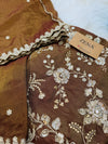 ✨ Pure Tissue Silk Handwork Unstitched Suit