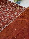✨ Pure Tissue Silk Handwork Unstitched Suit