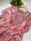 Ethereal Bloom Chinnon hand work Anarkali suit