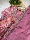 Ethereal Bloom Chinnon hand work Anarkali suit