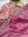 Ethereal Bloom Chinnon hand work Anarkali suit