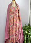 Ethereal Bloom Chinnon hand work Anarkali suit