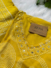 Pure Cotton Mirror Work Hand Embroidered Kurti Set
