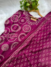 Pure Cotton Mirror Work Hand Embroidered Kurti Set