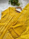 Pure Cotton Mirror Work Hand Embroidered Kurti Set