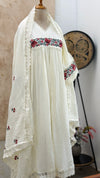 ✨ Mul Cotton Embroidered Anarkali Set