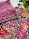 Ethereal Bloom Chinnon hand work Anarkali suit