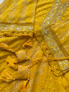 Radiant Reflections – Cotton Hacoba Mirror Work Anarkali Suit