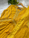Radiant Reflections – Cotton Hacoba Mirror Work Anarkali Suit