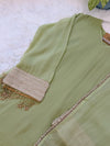 ✨ Viscose Organza Pearlwork Party Wear Kurti Set