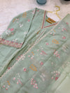 ✨ Mul Chanderi Embroidered Anarkali Kurti Set ✨