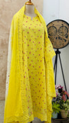 ✨ Pure Kota Doria Floral Embroidered Kurti Set