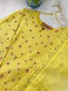 ✨ Pure Kota Doria Floral Embroidered Kurti Set