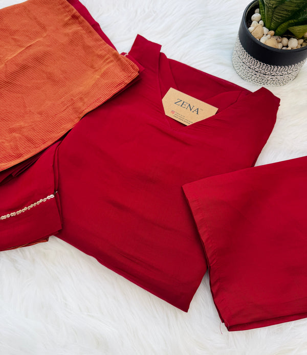 ✨ Glass Chanderi A-Line Kurti Set ✨