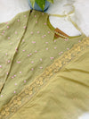 ✨ Pure Kota Doria Floral Embroidered Kurti Set