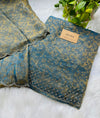 Aarohi – Crepe Jacquard Unstitched Suit with Handcrafted Detailing
