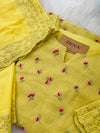 ✨ Pure Kota Doria Floral Embroidered Kurti Set