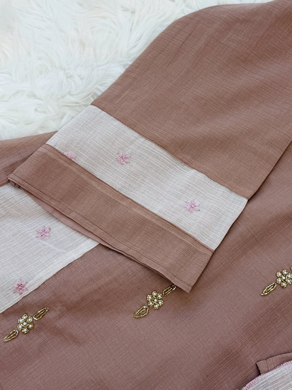 Crush silk handwork Kurti set✨