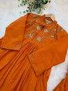 ✨ Glass Chanderi Handwork Anarkali Set ✨
