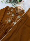✨ Glass Chanderi Handwork Anarkali Set ✨