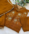 ✨ Glass Chanderi Handwork Anarkali Set ✨
