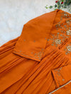 ✨ Glass Chanderi Handwork Anarkali Set ✨