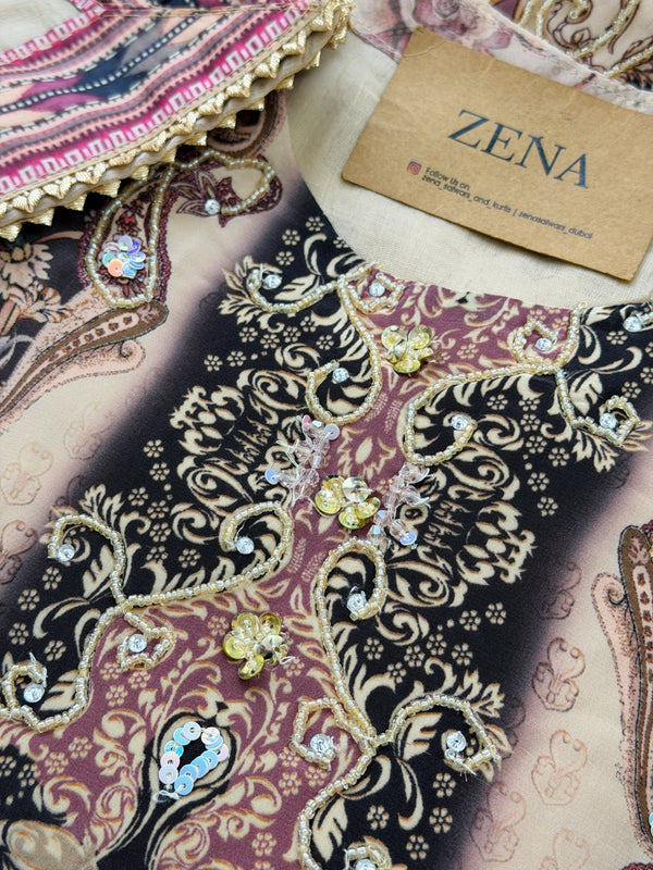 ✨ Pure Crepe Pakistani Hand Detailed Suit ✨