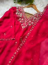 Pure Dola Silk Handwork Suit Elegant Craftsmanship, Effortless Festive Style