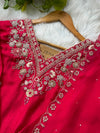 Pure Dola Silk Handwork Suit Elegant Craftsmanship, Effortless Festive Style
