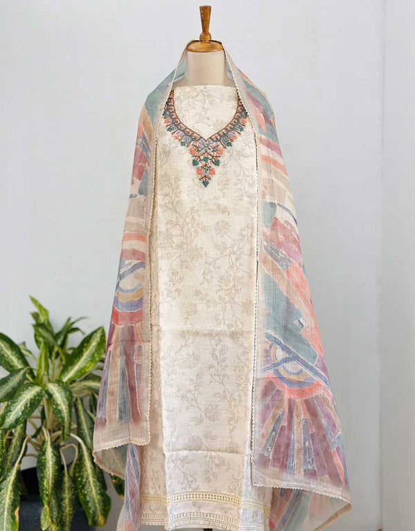 PURE COTTON UNSTITCHED KURTI SET – CRAFT YOUR OWN STYLE ✨