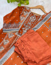 READY TO WEAR PURE CREPE HAND WORK KURTI SET – Grace in Every Stitch ✨