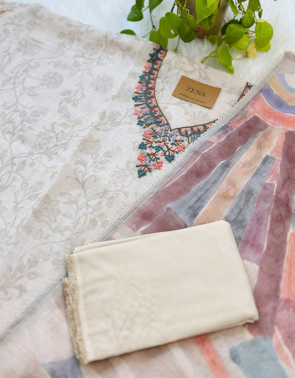 PURE COTTON UNSTITCHED KURTI SET – CRAFT YOUR OWN STYLE ✨