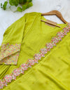 Ethereal Elegance – READY TO WEAR CRUSHED RAYON ANARKALI KURTI SET ✨