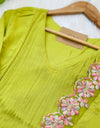 Ethereal Elegance – READY TO WEAR CRUSHED RAYON ANARKALI KURTI SET ✨