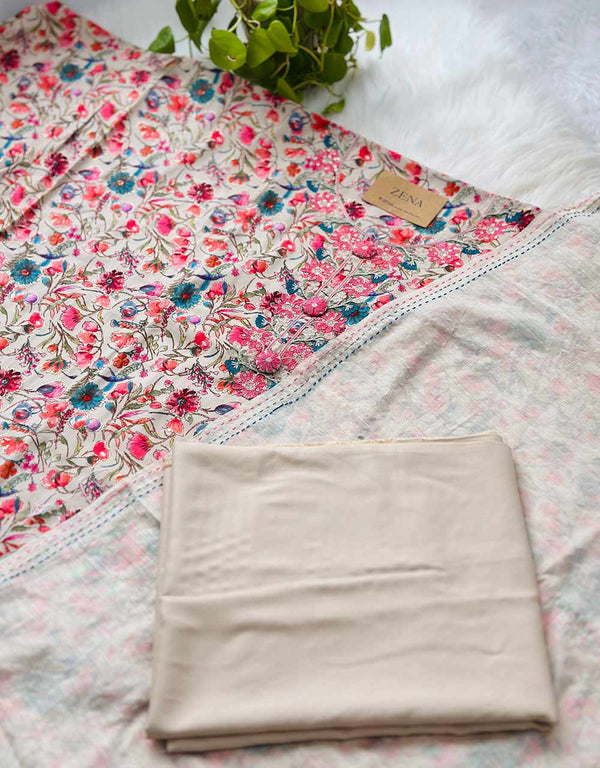 Unstitched Cotton Printed Kurti Set – Effortless Style & Comfort ✨