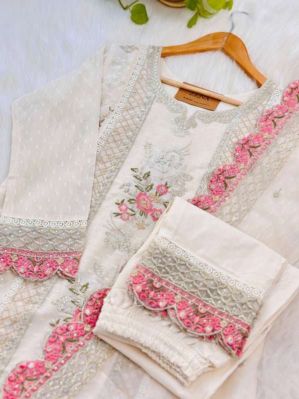 Cotton Embroidered Kurti Set – Ready-to-Wear Comfort with Ethnic Charm