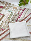 Pure Muslin Unstitched Suit with Hand & Mirror Work – Elegant Festive Fabric Set