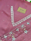 Pure Chiffon Handwork Unstitched Suit – Lightweight Festive Fabric Set