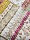Pure Muslin Unstitched Suit with Hand & Mirror Work – Elegant Festive Fabric Set