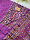 Crepe Silk Unstitched Suit with Mirror Work – Elegant & Affordable Partywear