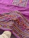 Crepe Silk Unstitched Suit with Mirror Work – Elegant & Affordable Partywear